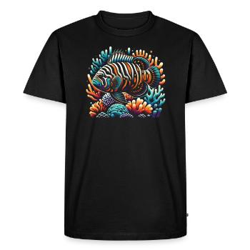 Oscar Fish Lover Aquarium d’aquariophilie d’eau douce - T-shirt Premium bio Homme - noir - Devant - Nico (187cm)