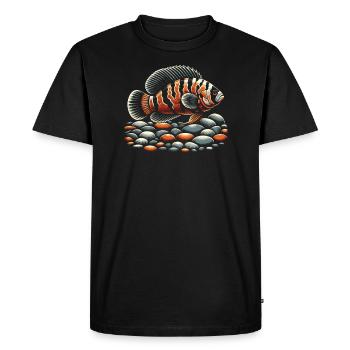 Oscar Fish Lover Aquarium d’aquariophilie d’eau douce - T-shirt Premium bio Homme - noir - Devant - Nico (187cm)