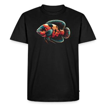 Oscar Fish Lover Aquarium d’aquariophilie d’eau douce - T-shirt Premium bio Homme - noir - Devant - Nico (187cm)