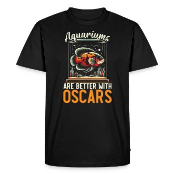 Oscar Fish Lover Freshwater Fishkeeping Aquarium - Men's Premium Organic T-Shirt - black - Front - Nico (187cm)