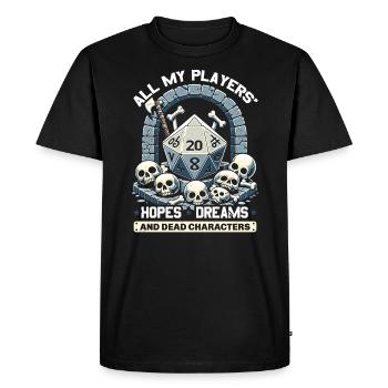 Jeu de rôle RPG Maître du jeu vidéo Gamer - T-shirt Premium bio Homme - noir - Devant - Nico (187cm)
