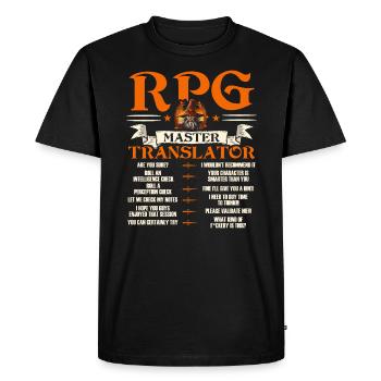 Jeu de rôle RPG Maître du jeu vidéo Gamer - T-shirt Premium bio Homme - noir - Devant - Nico (187cm)