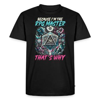 Jeu de rôle RPG Maître du jeu vidéo Gamer - T-shirt Premium bio Homme - noir - Devant - Nico (187cm)