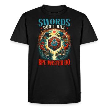 Jeu de rôle RPG Maître du jeu vidéo Gamer - T-shirt Premium bio Homme - noir - Devant - Nico (187cm)