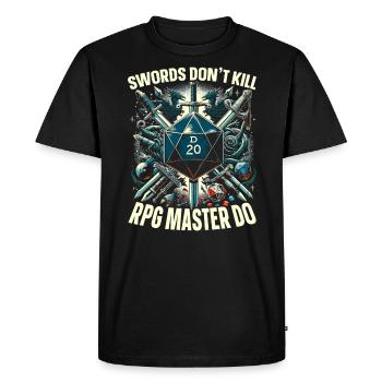 Jeu de rôle RPG Maître du jeu vidéo Gamer - T-shirt Premium bio Homme - noir - Devant - Nico (187cm)