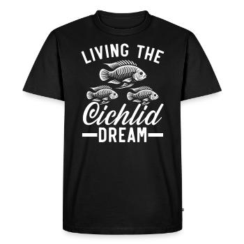 Cichlidés Fish Lover Aquarium d’aquaculture d’eau douce - T-shirt Premium bio Homme - noir - Devant - Nico (187cm)
