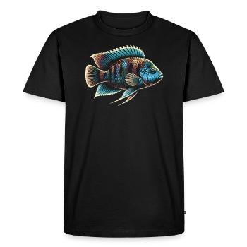 Cichlid Fish Lover Aquarium d’aquariophilie d’eau douce - T-shirt Premium bio Homme - noir - Devant - Nico (187cm)