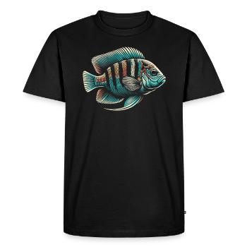 Cichlidés Fish Lover Aquarium d’aquaculture d’eau douce - T-shirt Premium bio Homme - noir - Devant - Nico (187cm)