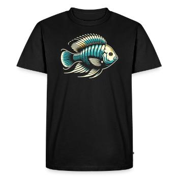 Cichlidés Fish Lover Aquarium d’aquaculture d’eau douce - T-shirt Premium bio Homme - noir - Devant - Nico (187cm)