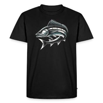 Cobia Fishing Lover Fish Catcher Fisher Fisherman - Men's Premium Organic T-Shirt - black - Front - Nico (187cm)