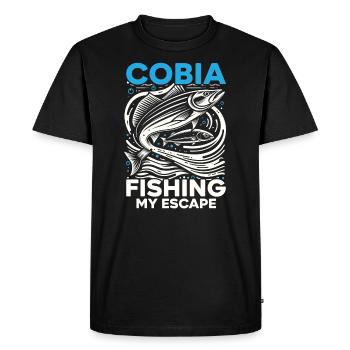 Cobia Fishing Lover Fish Catcher Fisher Fisherman - Men's Premium Organic T-Shirt - black - Front - Nico (187cm)