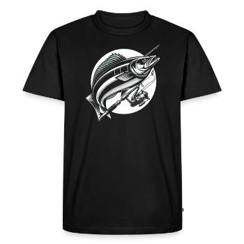 Cobia Fishing Lover Fish Catcher Fisher Fisherman - Men's Premium Organic T-Shirt - black - Front - Nico (187cm)