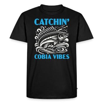 Cobia Fishing Lover Fish Catcher Fisher Fisherman - Men's Premium Organic T-Shirt - black - Front - Nico (187cm)