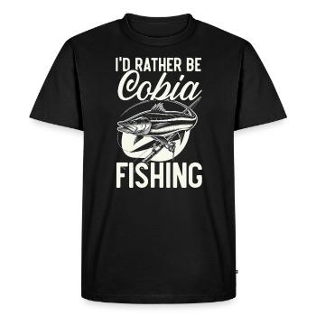 Cobia Fishing Lover Fish Catcher Fisher Fisherman - Men's Premium Organic T-Shirt - black - Front - Nico (187cm)