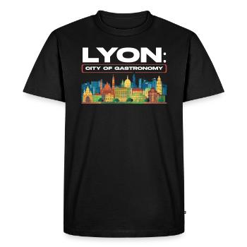 Lyon France Travel Vacation Tourist I Love Lyon - Men's Premium Organic T-Shirt - black - Front - Nico (187cm)