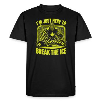 Hockey sur glace Gardien de but Gardien de but Gardien de but - T-shirt Premium bio Homme - noir - Devant - Nico (187cm)