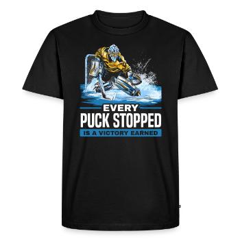 Hockey sur glace Gardien de but Gardien de but Gardien de but - T-shirt Premium bio Homme - noir - Devant - Nico (187cm)