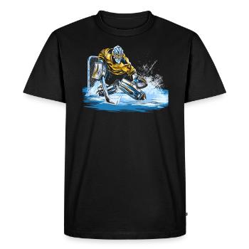 Hockey sur glace Gardien de but Gardien de but Gardien de but - T-shirt Premium bio Homme - noir - Devant - Nico (187cm)