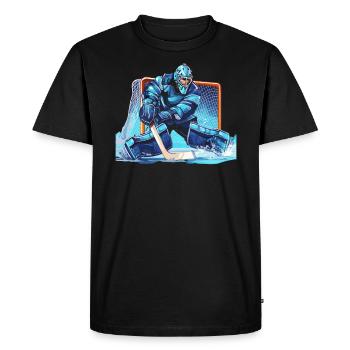 Hockey sur glace Gardien de but Gardien de but Gardien de but - T-shirt Premium bio Homme - noir - Devant - Nico (187cm)