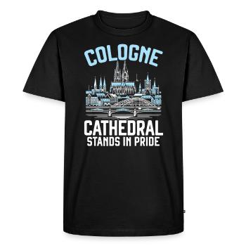 Cologne Allemagne Voyage Vacances J’aime Cologne - T-shirt Premium bio Homme - noir - Devant - Nico (187cm)