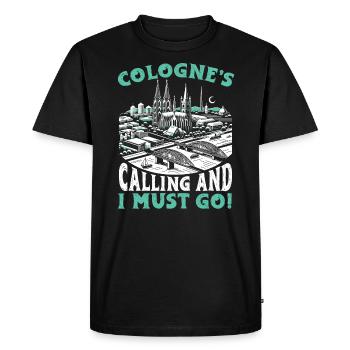 Cologne Allemagne Voyage Vacances J’aime Cologne - T-shirt Premium bio Homme - noir - Devant - Nico (187cm)