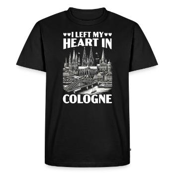 Cologne Allemagne Voyage Vacances J’aime Cologne - T-shirt Premium bio Homme - noir - Devant - Nico (187cm)