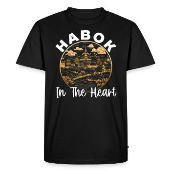 Séoul Corée du Sud Pays Voyage Vacances Coréen - T-shirt Premium bio Homme - noir - Devant - Nico (187cm)