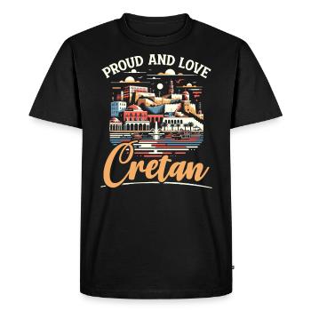 Héraklion Grèce Voyage Vacances Patrimoine Grec - T-shirt Premium bio Homme - noir - Devant - Nico (187cm)