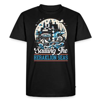 Héraklion Grèce Voyage Vacances Patrimoine Grec - T-shirt Premium bio Homme - noir - Devant - Nico (187cm)