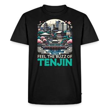 Fukuoka Japon Voyage à la campagne Vacances Japonais - T-shirt Premium bio Homme - noir - Devant - Nico (187cm)