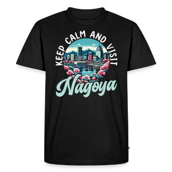 Nagoya Japon Voyage à la campagne Vacances J’aime Nagoya - T-shirt Premium bio Homme - noir - Devant - Nico (187cm)