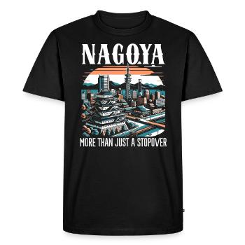Nagoya Japon Voyage à la campagne Vacances J’aime Nagoya - T-shirt Premium bio Homme - noir - Devant - Nico (187cm)