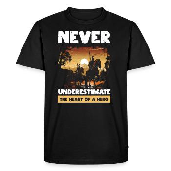 Guerre de Troie Guerrier Grèce antique Mythologie grecque - T-shirt Premium bio Homme - noir - Devant - Nico (187cm)