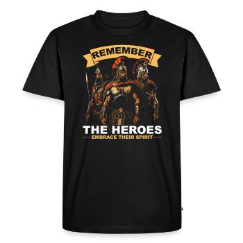 Guerre de Troie Guerrier Grèce antique Mythologie grecque - T-shirt Premium bio Homme - noir - Devant - Nico (187cm)