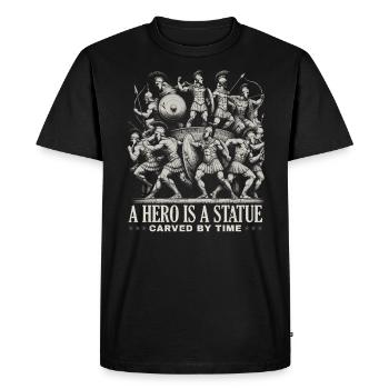 Guerre de Troie Guerrier Grèce antique Mythologie grecque - T-shirt Premium bio Homme - noir - Devant - Nico (187cm)