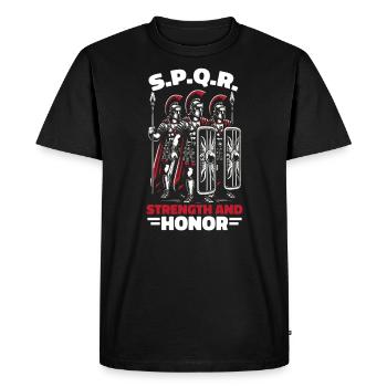 Légionnaires romains Rome antique Empire romain - T-shirt Premium bio Homme - noir - Devant - Nico (187cm)
