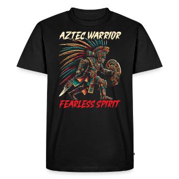 Guerrier aztèque Civilisation aztèque mexicaine indigène - T-shirt Premium bio Homme - noir - Devant - Nico (187cm)
