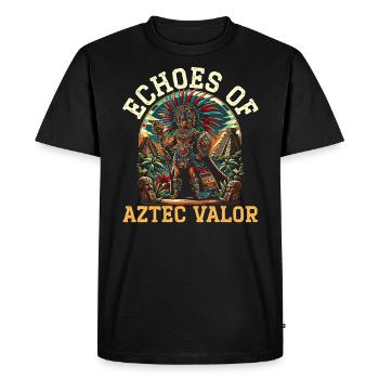Guerrier aztèque Civilisation aztèque mexicaine indigène - T-shirt Premium bio Homme - noir - Devant - Nico (187cm)