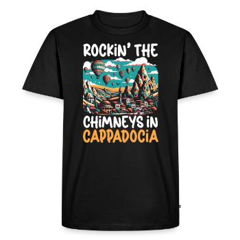 Cappadoce Turquie Voyage Vacances J’aime Istanbul - T-shirt Premium bio Homme - noir - Devant - Nico (187cm)