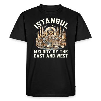 Istanbul Turquie Voyage Vacances J’aime Istanbul - T-shirt Premium bio Homme - noir - Devant - Nico (187cm)