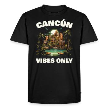 Cancun Mexico Pride Vacation Mexico Travel Mexican - Men's Premium Organic T-Shirt - black - Front - Nico (187cm)