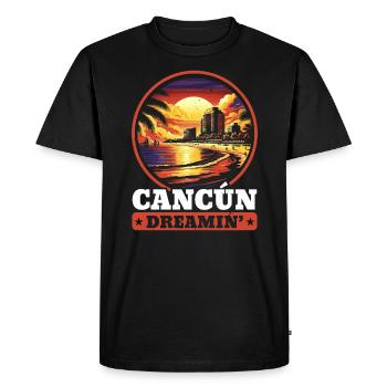 Cancun Mexico Pride Vacation Mexico Travel Mexican - Men's Premium Organic T-Shirt - black - Front - Nico (187cm)