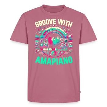 Amapiano Mélomane sud-africain Afrobeat - T-shirt Premium bio Homme - mauve - Devant - Nico (187cm)