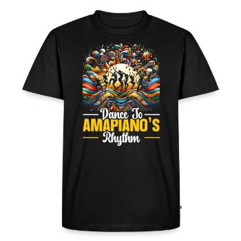 Amapiano South African Music Lover Afrobeat - Men's Premium Organic T-Shirt - black - Front - Nico (187cm)
