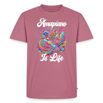 Amapiano Mélomane sud-africain Afrobeat - T-shirt Premium bio Homme - mauve - Devant - Nico (187cm)