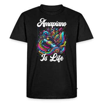 Amapiano South African Music Lover Afrobeat - Men's Premium Organic T-Shirt - black - Front - Nico (187cm)