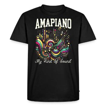 Amapiano South African Music Lover Afrobeat - Men's Premium Organic T-Shirt - black - Front - Nico (187cm)