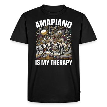 Amapiano South African Music Lover Afrobeat - Men's Premium Organic T-Shirt - black - Front - Nico (187cm)