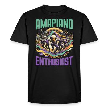 Amapiano South African Music Lover Afrobeat - Men's Premium Organic T-Shirt - black - Front - Nico (187cm)
