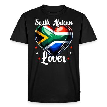 Fierté de l’Afrique du Sud Johannesburg Drapeau sud-africain - T-shirt Premium bio Homme - noir - Devant - Nico (187cm)